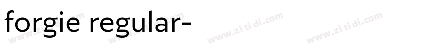 forgie regular字体转换